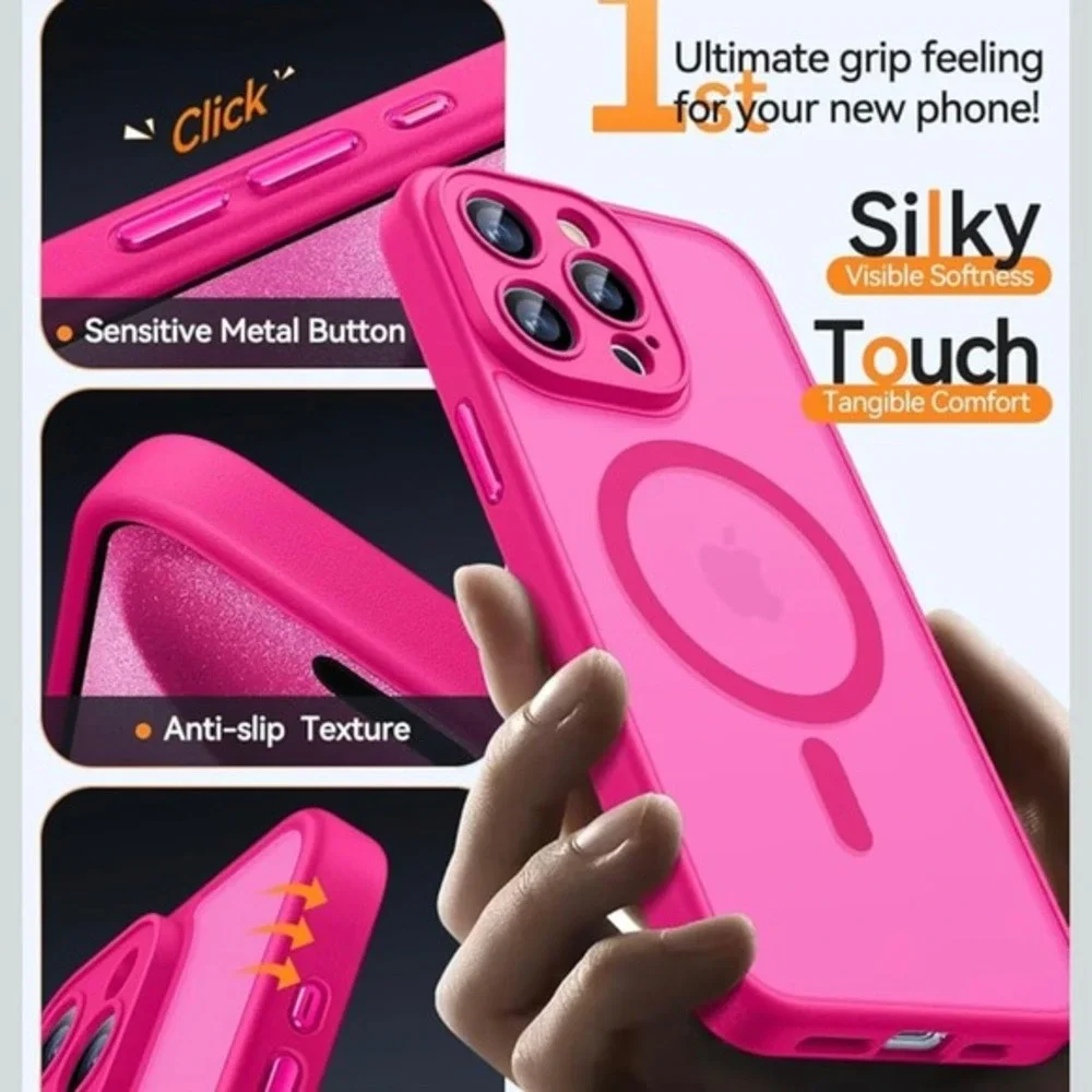 New CANSHN Magnetic Compatible with iPhone 15 Pro Case,‎ Upgraded [Full Camera